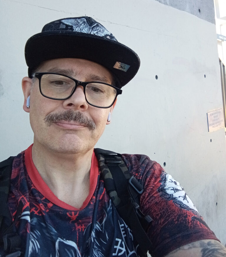 Ben Osborn gazes at camera